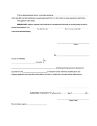 Form CC Application for Certificate - Kansas, Page 2