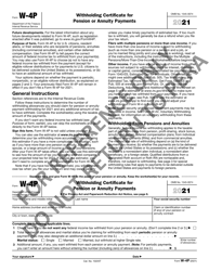 Substitute Form W-4p - Tax Withholding Certificate - Minnesota, Page 2