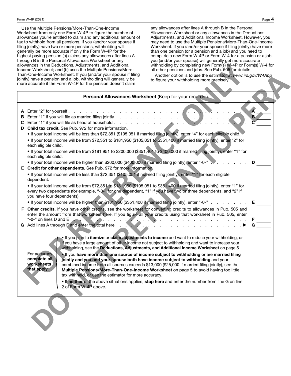 Substitute Form W-4p - Tax Withholding Certificate - Minnesota, Page 5