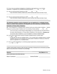 Rn / Lpn Licensure Endorsement Application - Kansas, Page 4