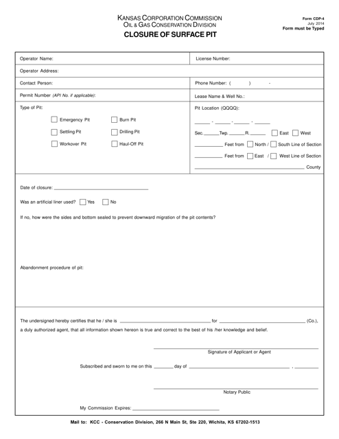 Form CDP-4  Printable Pdf