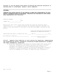 Complaint Report Form - Kansas, Page 3