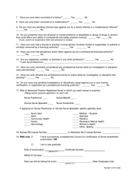 Advanced Practice Application for License to Practice - Kansas, Page 2