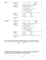 Collection Permit Application - Kansas, Page 7