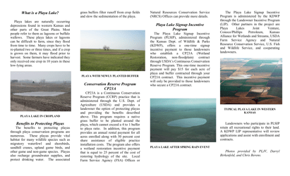 Playa Lake Signup Incentive Program Application - Kansas, Page 2