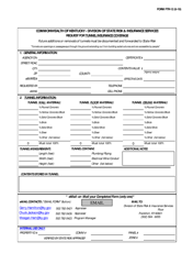 Form FTR-12 Request for Tunnel Insurance Coverage - Kentucky