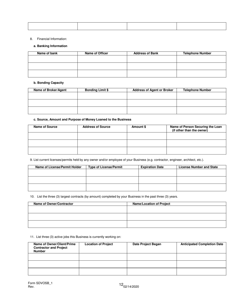 Form SDVOSB_1 Download Printable PDF or Fill Online Service-Disabled ...