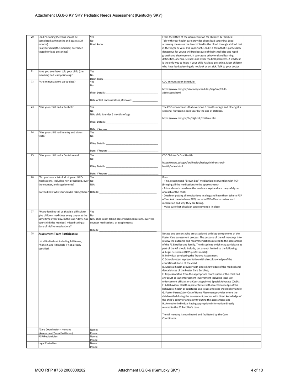 Attachment I.G.8-6 Sky Pediatric Needs Assessment - Kentucky, Page 4