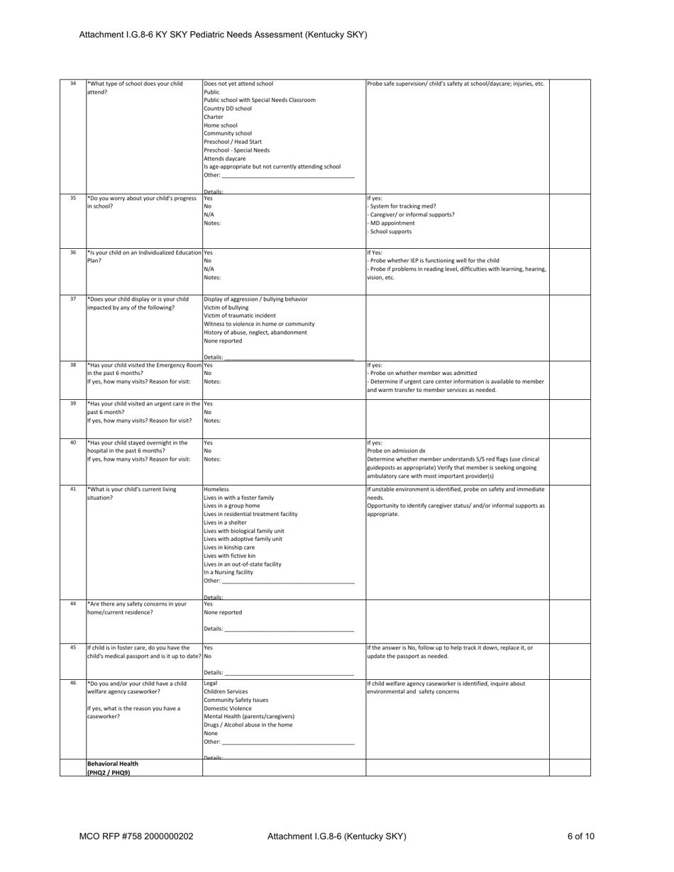 Attachment I.G.8-6 Sky Pediatric Needs Assessment - Kentucky, Page 6