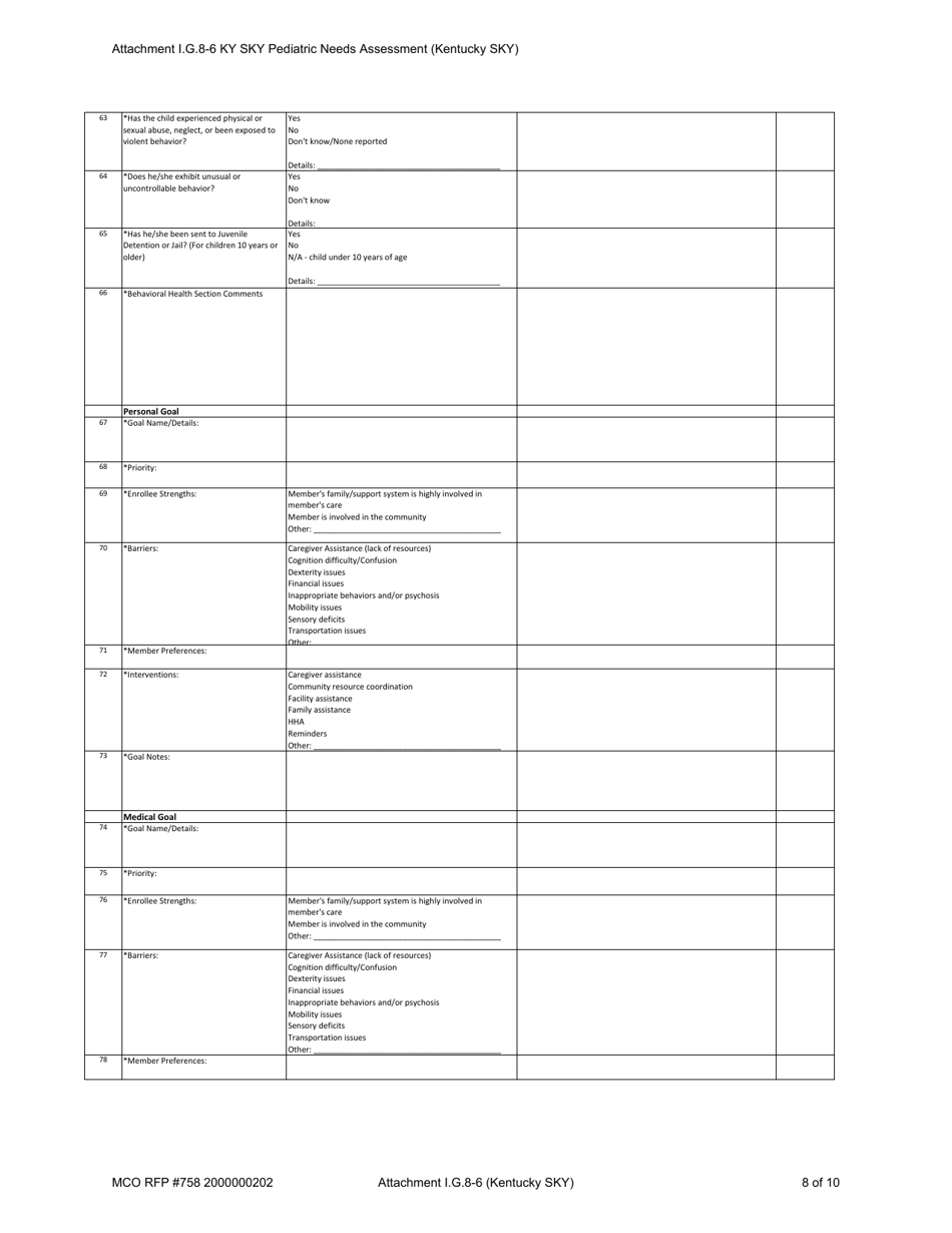 Attachment I.G.8-6 Sky Pediatric Needs Assessment - Kentucky, Page 8