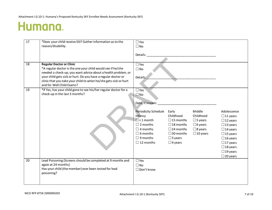 Attachment I.G.10-1 Humanas Proposed Kentucky Sky Enrollee Needs Assessment (Kentucky Sky) - Draft - Kentucky, Page 7