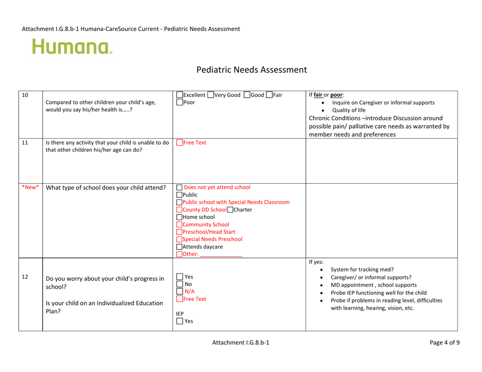 Attachment I.G.8-7 Pediatric Needs Assessment - Kentucky, Page 4