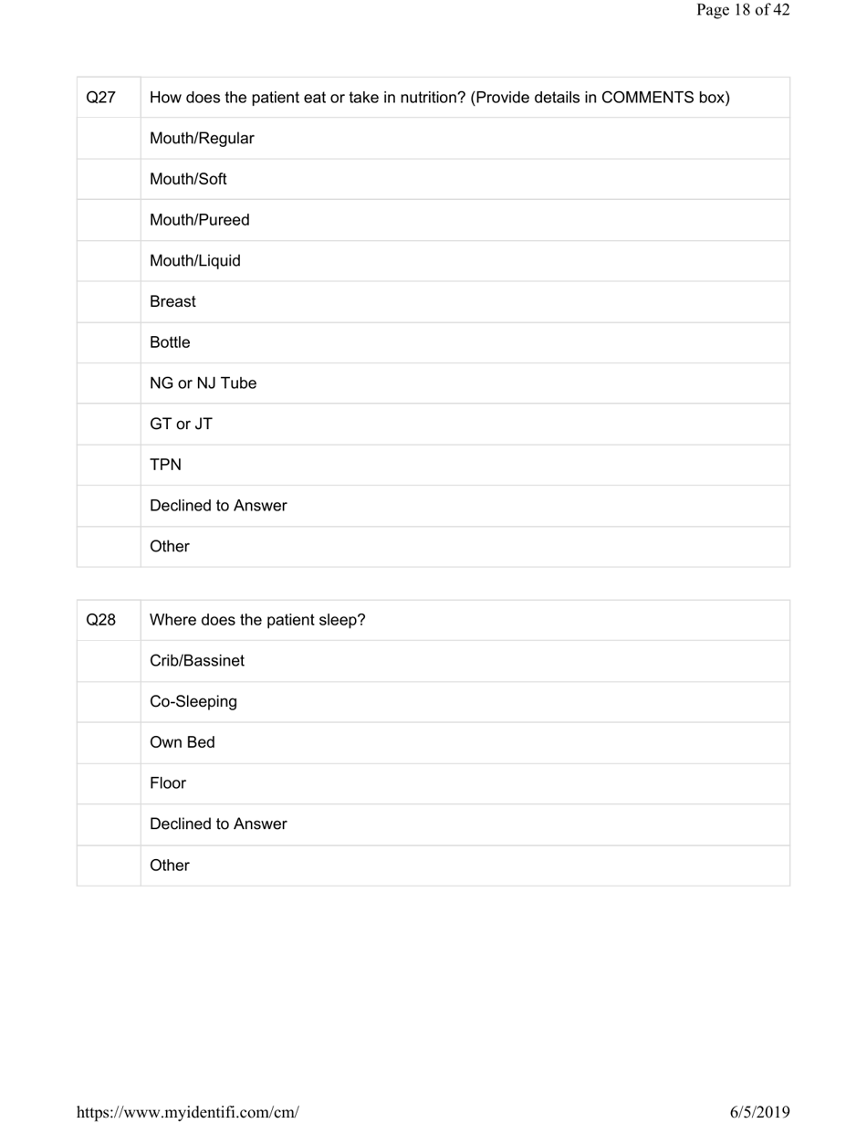Attachment G.8-6 Catastrophic Care - Pediatrics Assessment for Member Name - Kentucky, Page 18