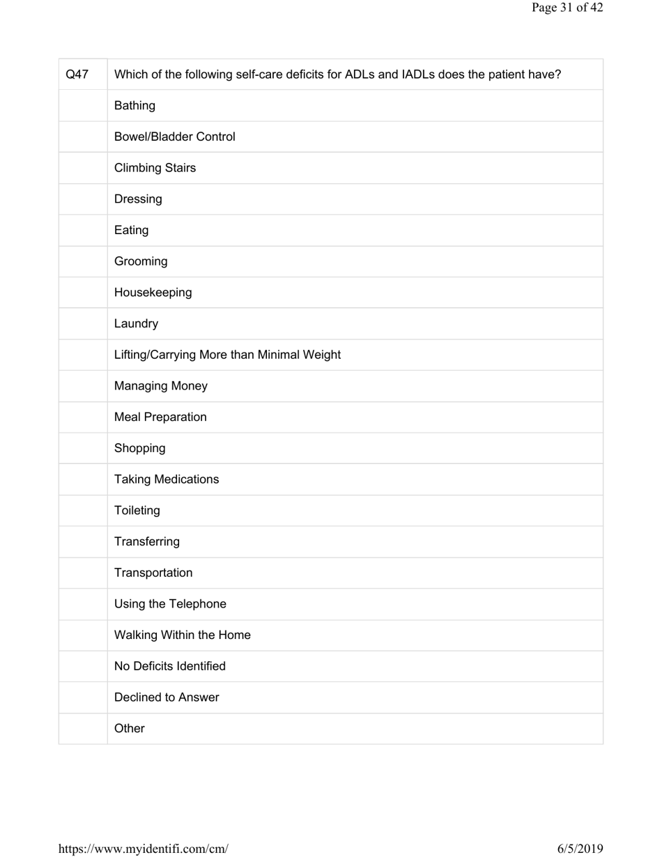 Attachment G.8-6 Catastrophic Care - Pediatrics Assessment for Member Name - Kentucky, Page 31