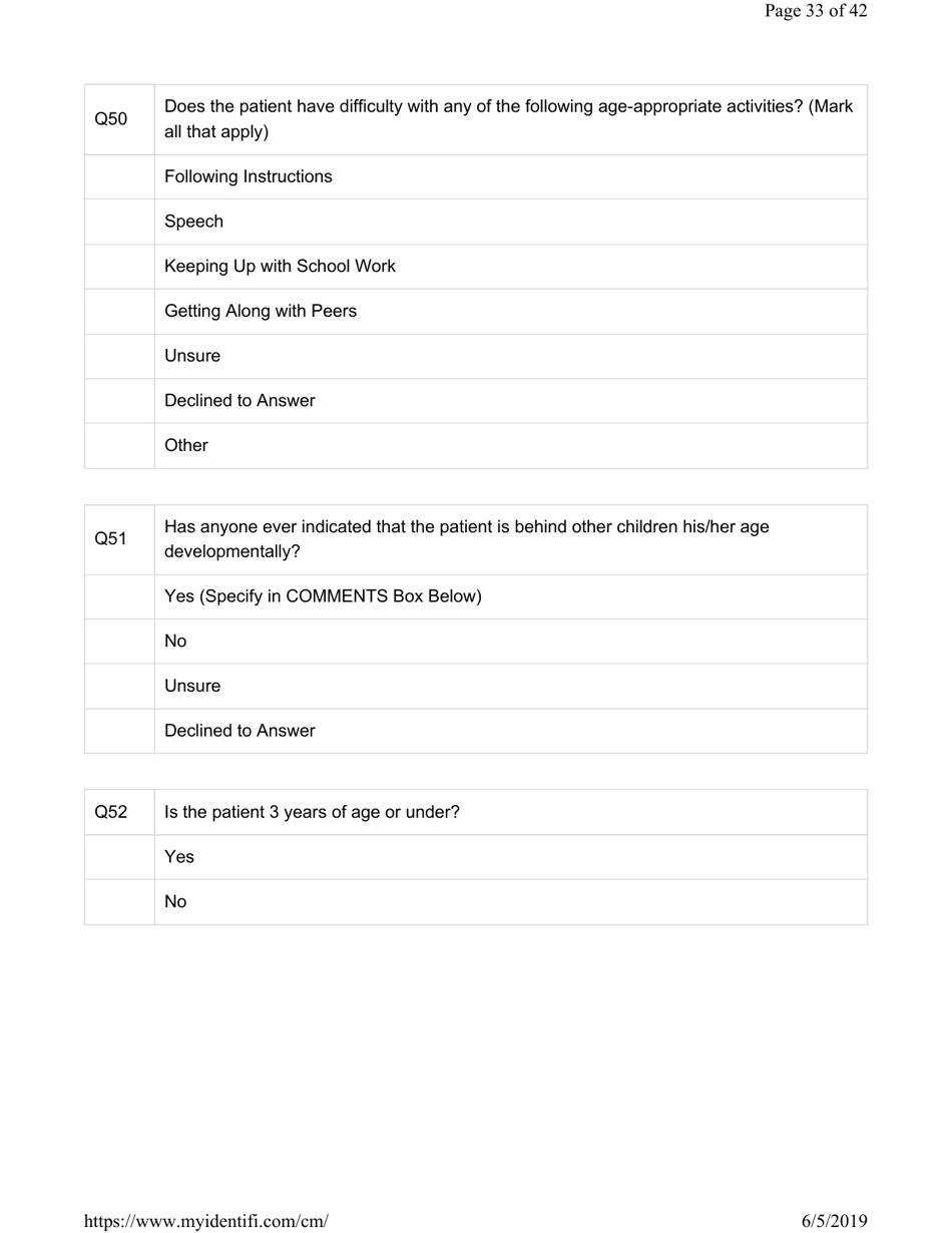 Attachment G.8-6 Catastrophic Care - Pediatrics Assessment for Member Name - Kentucky, Page 33
