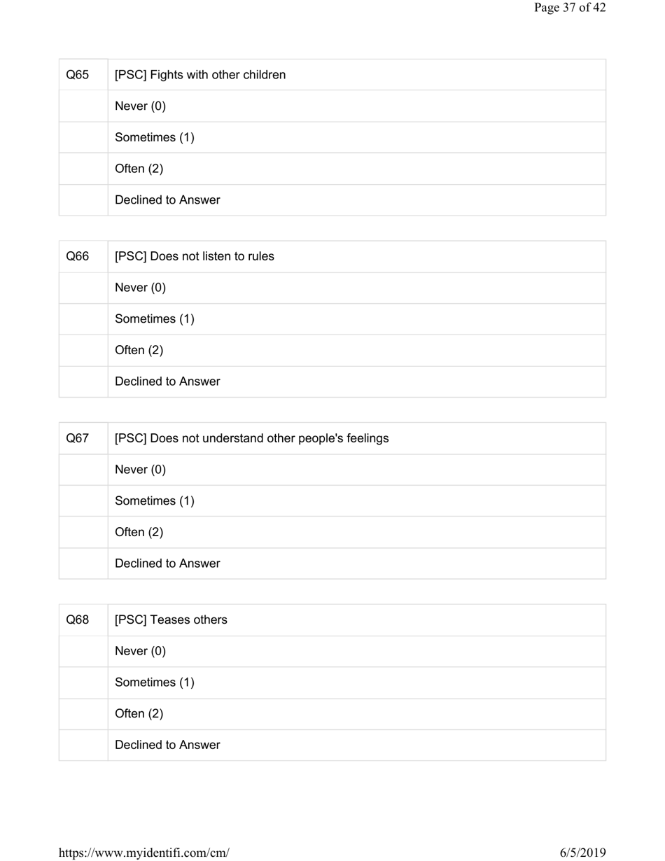 Attachment G.8-6 Catastrophic Care - Pediatrics Assessment for Member Name - Kentucky, Page 37