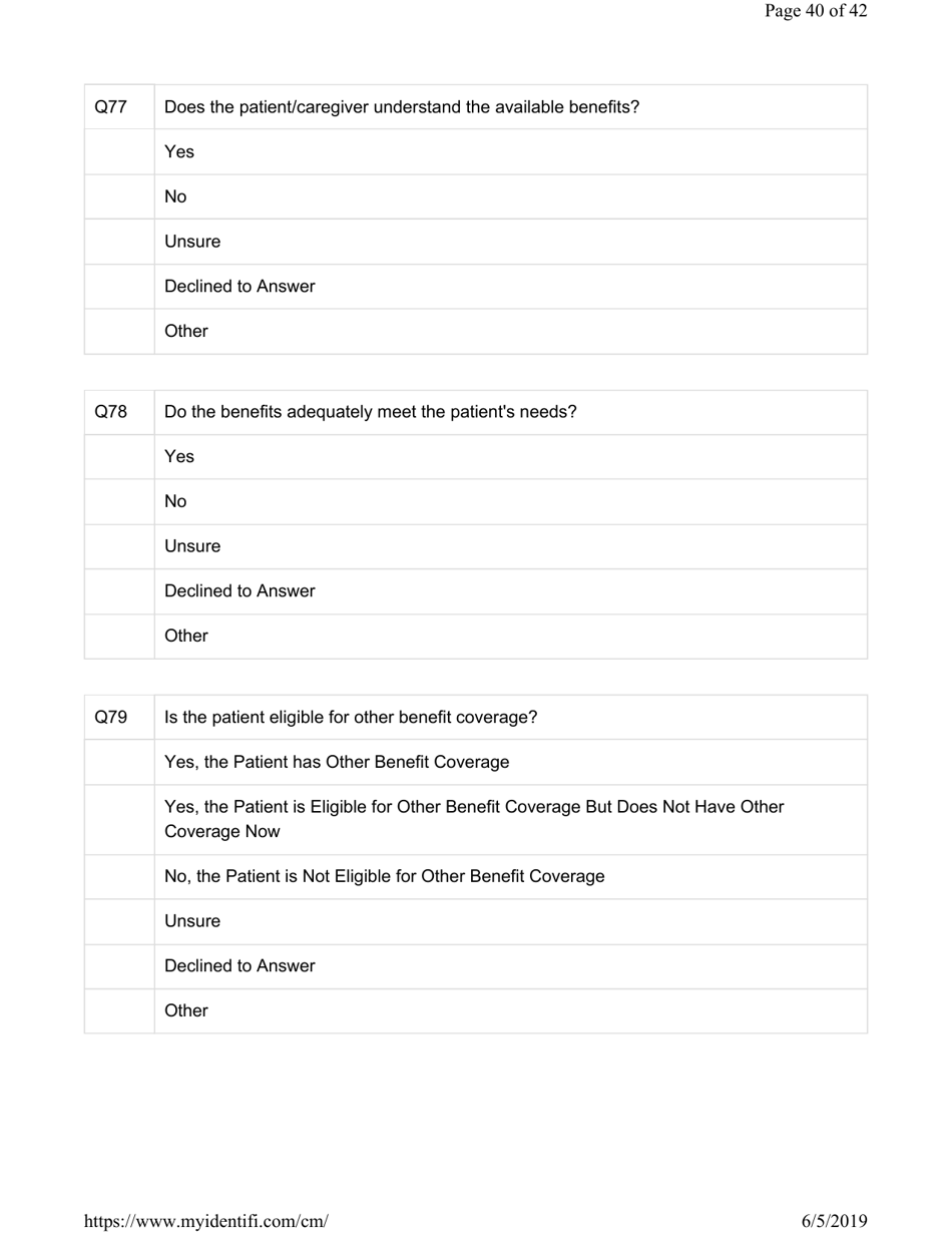 Attachment G.8-6 Catastrophic Care - Pediatrics Assessment for Member Name - Kentucky, Page 40