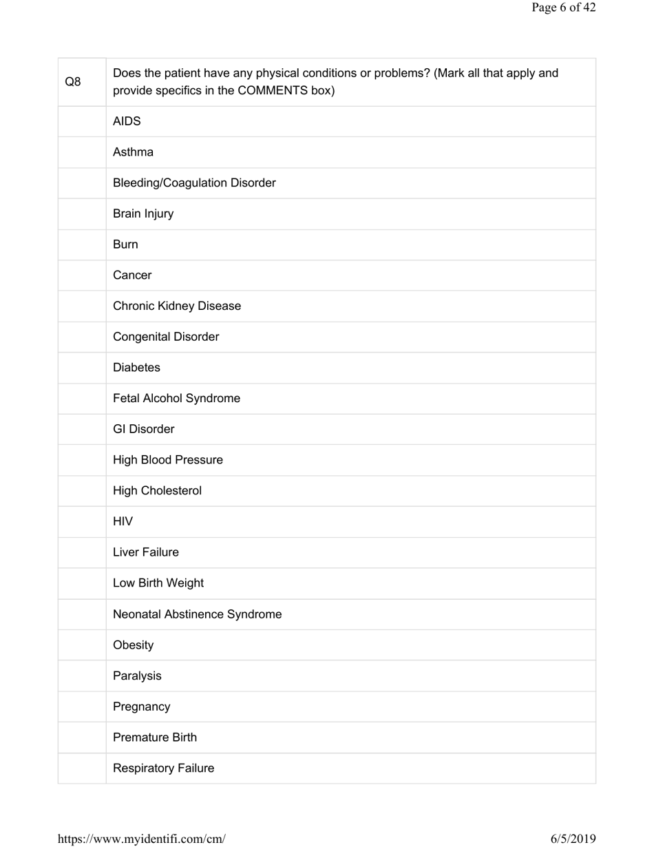 Attachment G.8-6 Catastrophic Care - Pediatrics Assessment for Member Name - Kentucky, Page 6