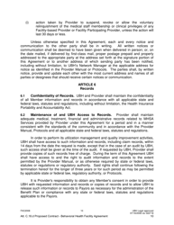 Attachment C.18.D United Behavioral Health Facility Participating Provider Agreement - Kentucky, Page 10