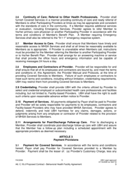 Attachment C.18.D United Behavioral Health Facility Participating Provider Agreement - Kentucky, Page 5