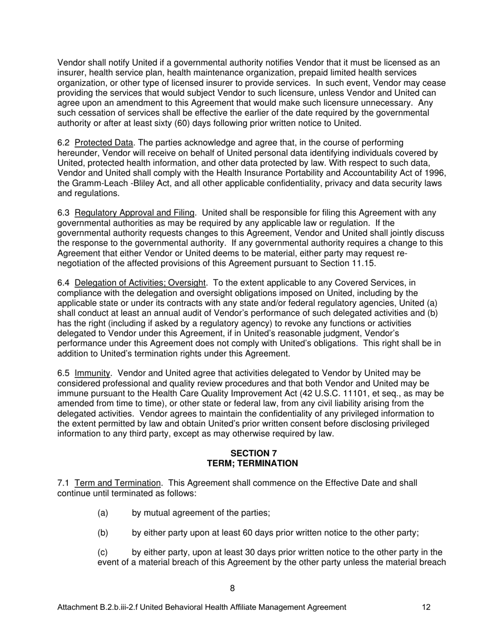 Attachment B.2.B.III-2.F Eighth Amendment to the Behavioral Health Services Agreement - Kentucky, Page 12