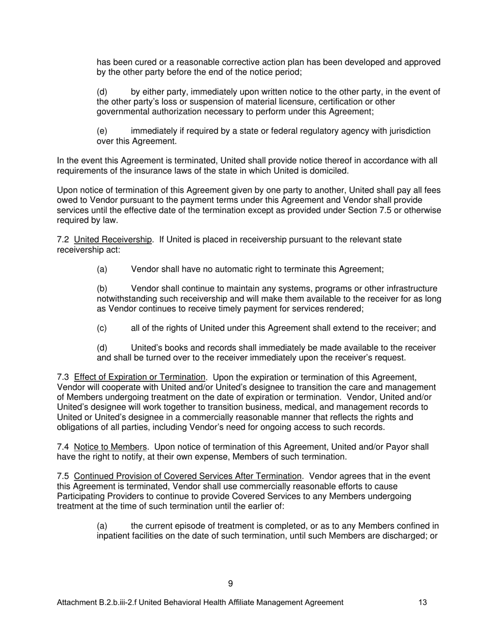 Attachment B.2.B.III-2.F Eighth Amendment to the Behavioral Health Services Agreement - Kentucky, Page 13