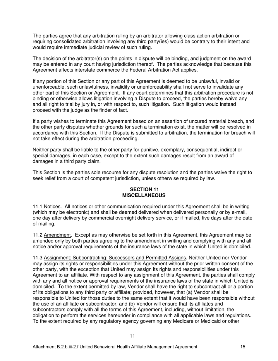 Attachment B.2.B.III-2.F Eighth Amendment to the Behavioral Health Services Agreement - Kentucky, Page 15