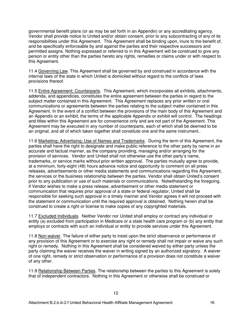 Attachment B.2.B.III-2.F Eighth Amendment to the Behavioral Health Services Agreement - Kentucky, Page 16