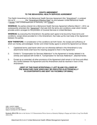 Attachment B.2.B.III-2.F Eighth Amendment to the Behavioral Health Services Agreement - Kentucky