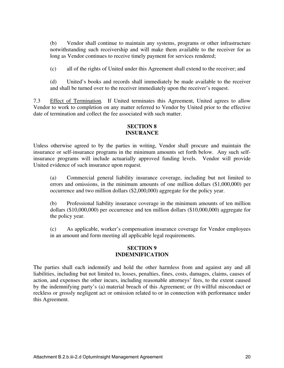 Attachment B.2.B.III-2.D Tenth Amendment to the Optuminsight Services Agreement - Kentucky, Page 20