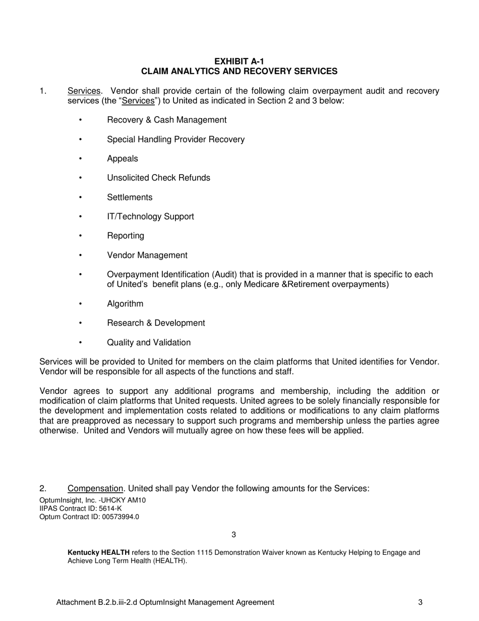 Attachment B.2.B.III-2.D Tenth Amendment to the Optuminsight Services Agreement - Kentucky, Page 3
