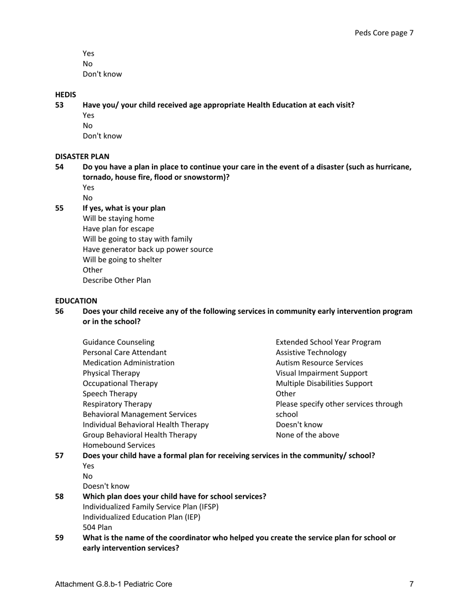 Attachment G.8.B-1 Pediatric Core - Kentucky, Page 7