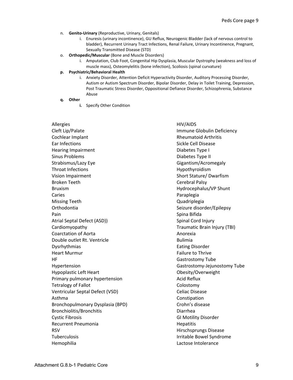 Attachment G.8.B-1 Pediatric Core - Kentucky, Page 9