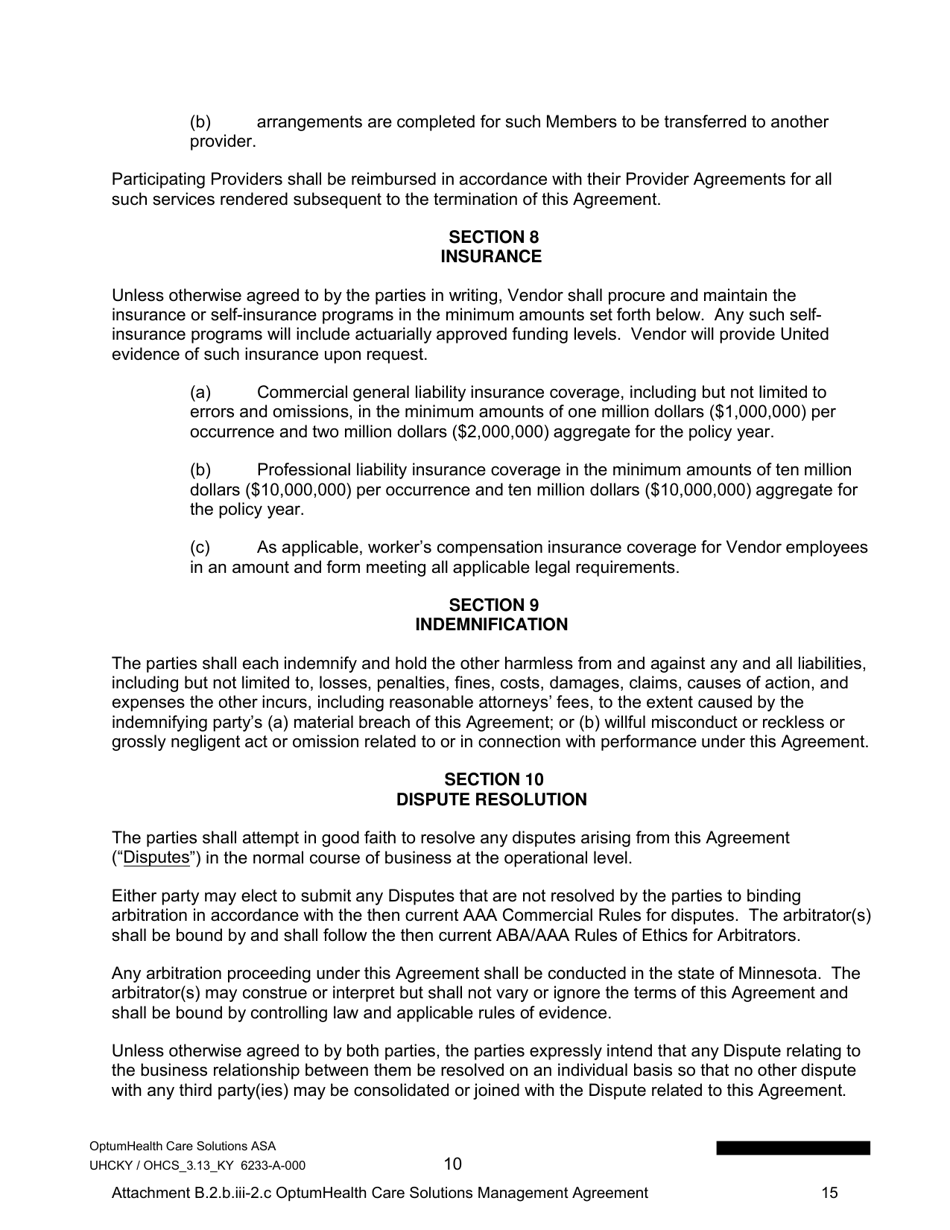 Attachment B.2.B.III-2.C Fourth Amendment to the Physical Health Services Agreement - Kentucky, Page 15