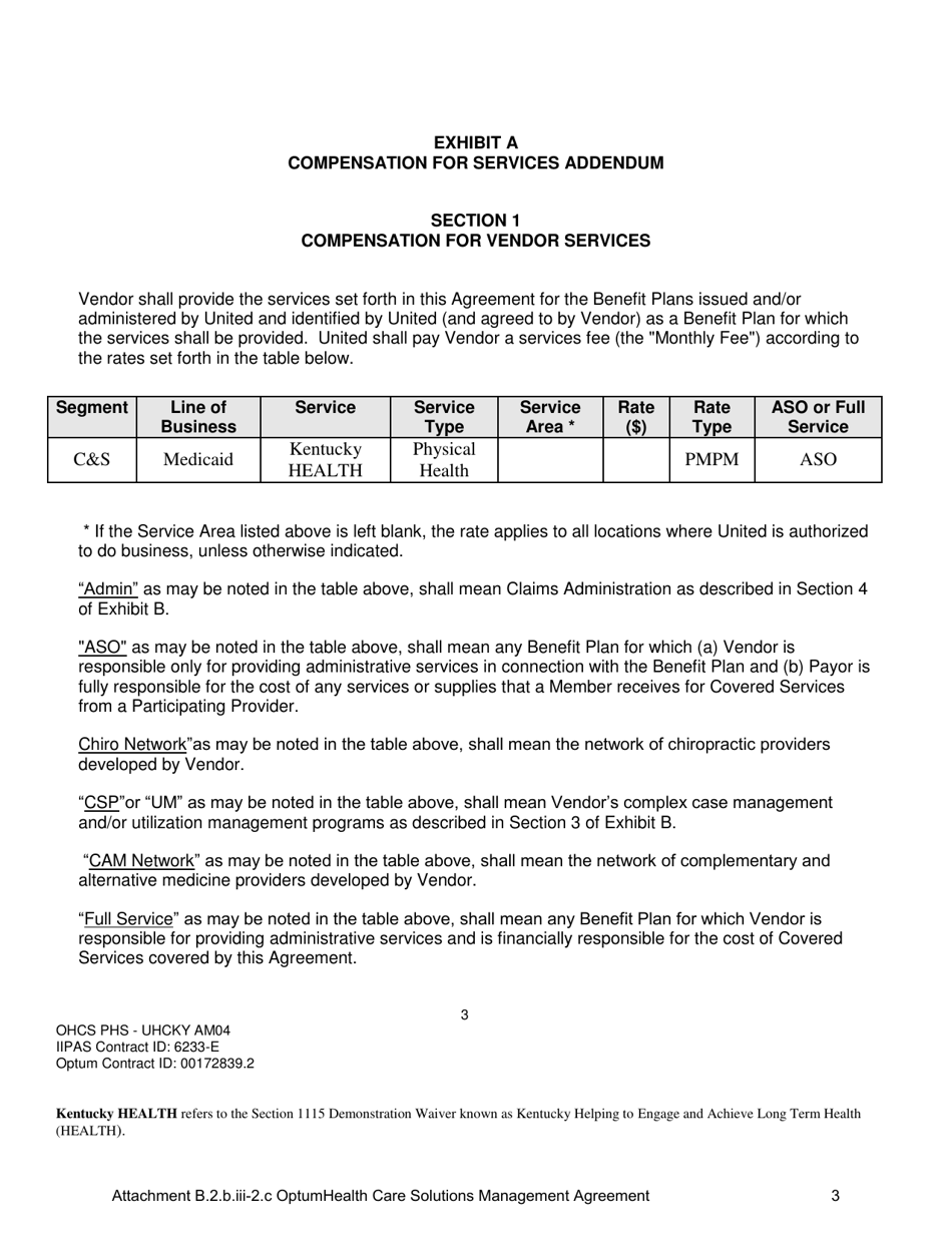 Attachment B.2.B.III-2.C Fourth Amendment to the Physical Health Services Agreement - Kentucky, Page 3