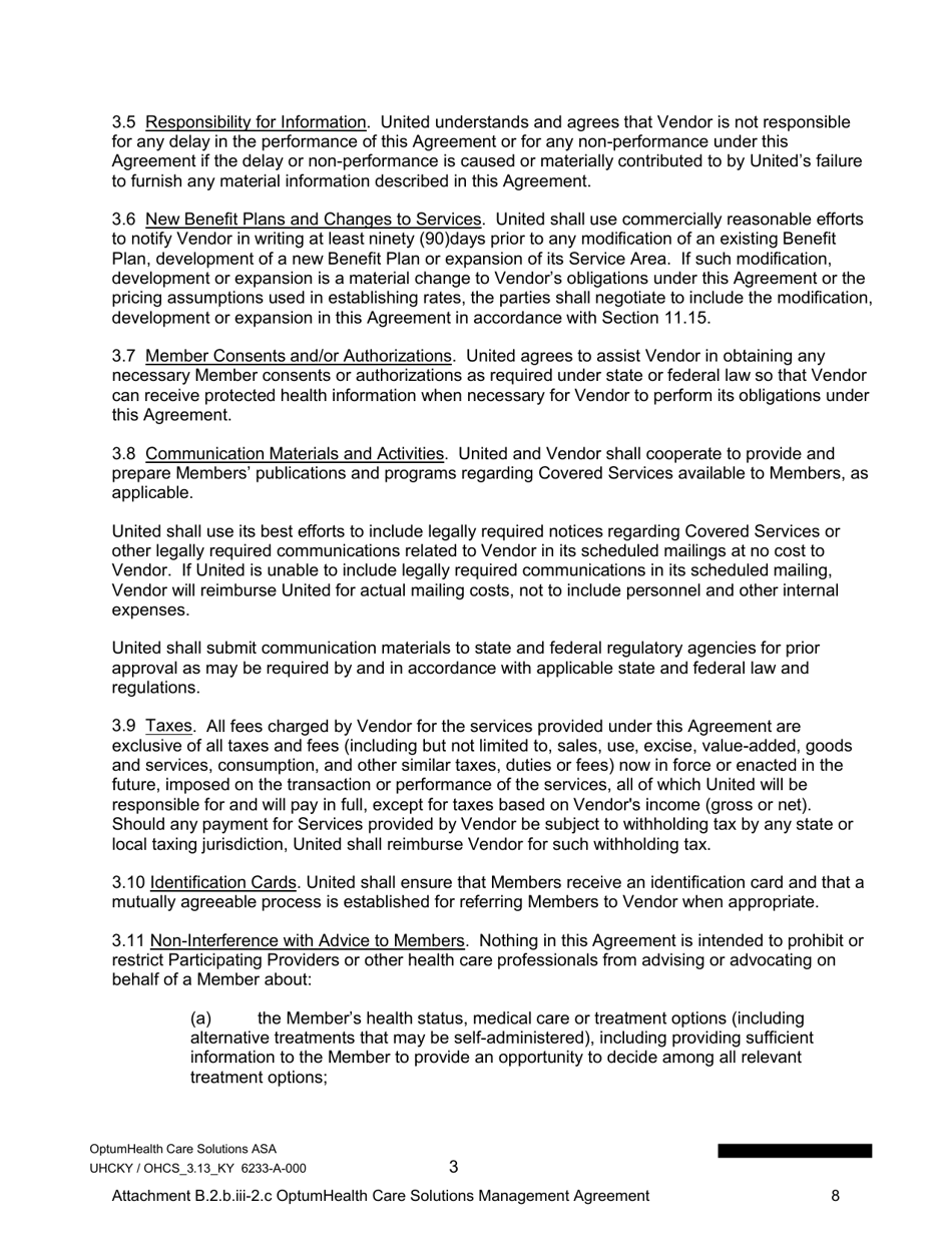 Attachment B.2.B.III-2.C Fourth Amendment to the Physical Health Services Agreement - Kentucky, Page 8