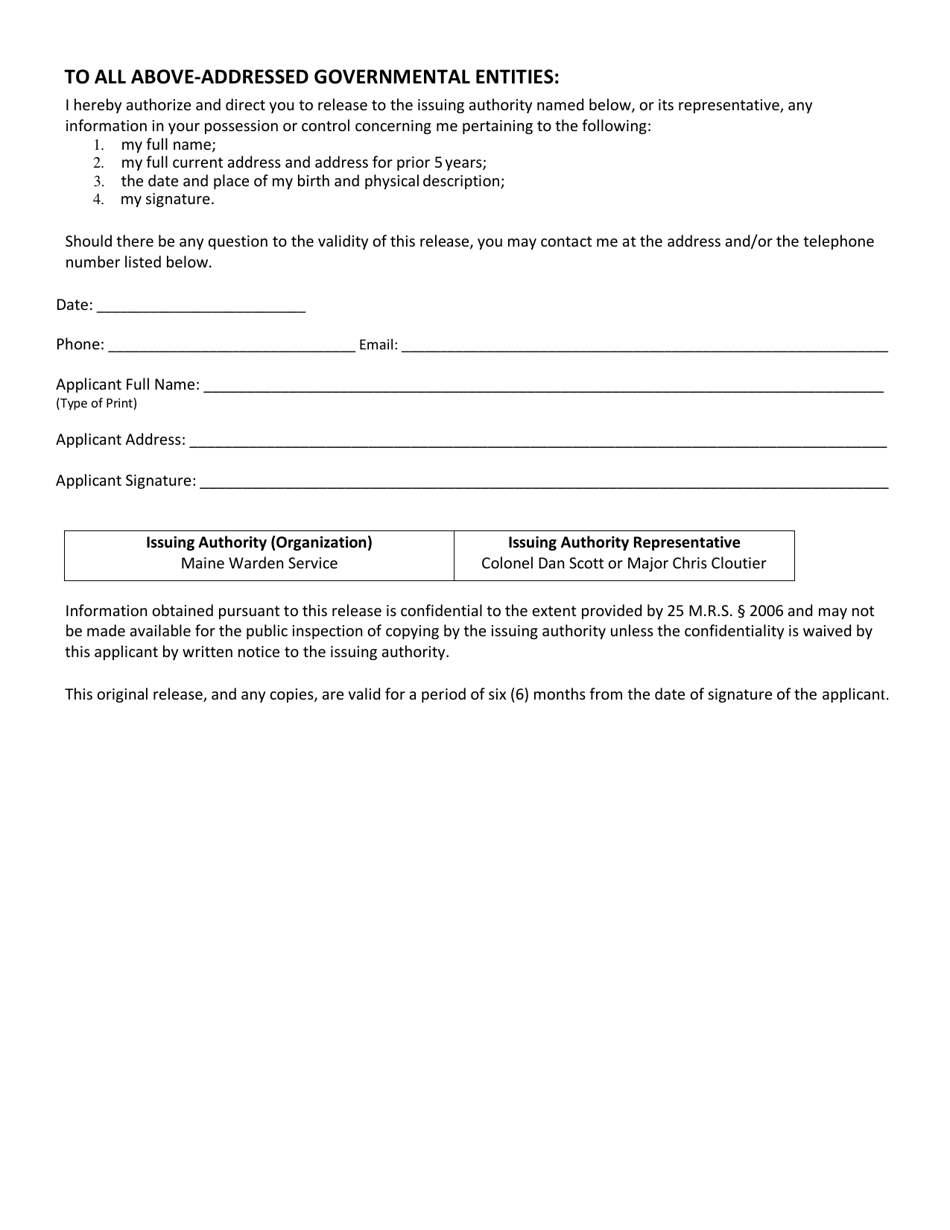 Application for a Permit to Allow the Use of a Suppressor While Hunting - Maine, Page 5