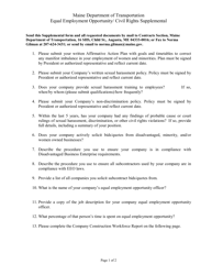 Document preview: Equal Employment Opportunity/Civil Rights Supplemental - Maine