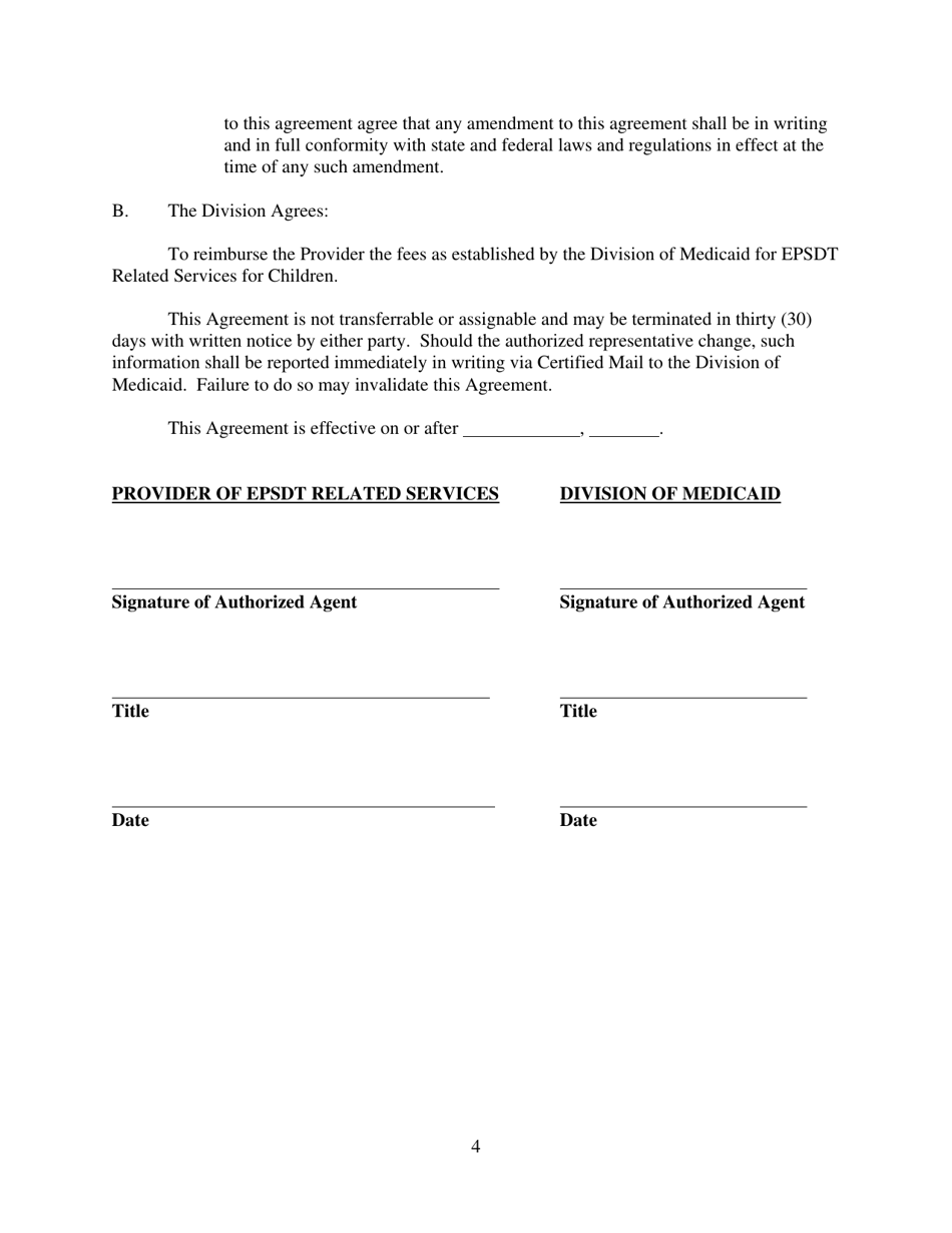Epsdt School Health Related Provider Agreement - Mississippi, Page 4