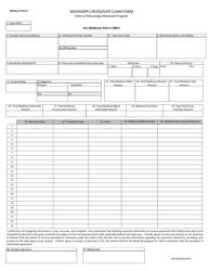Part A Mississippi Crossover Claim Form - Mississippi, Page 5