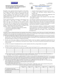 Form UIA1027 Business Transferor&#039;s Notice to Transferee of Unemployment Tax Liability and Rate - Michigan