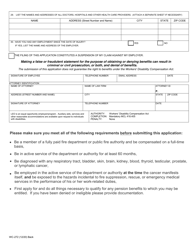 Form WC-272 Application for First Responder Presumed Coverage Fund - Michigan, Page 2