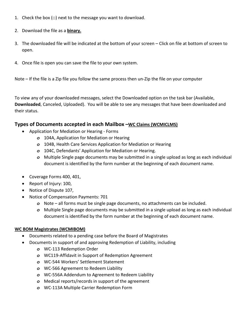 Form WC-480 Application for Fts User Account - Bom, Wdca, Wdcac, Agency - Michigan, Page 4