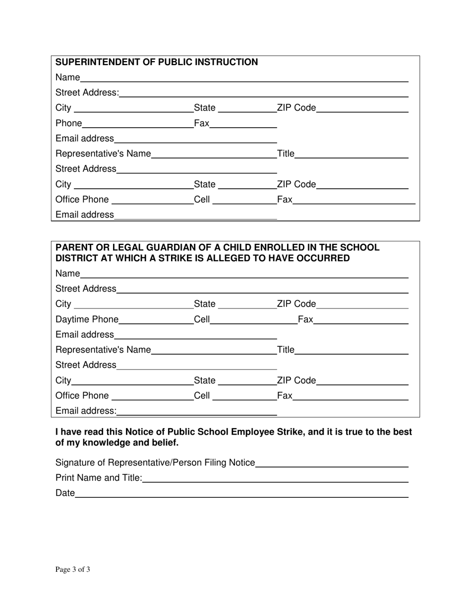 Notice of Public School Employee Strike - Michigan, Page 3