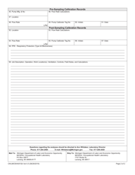 Form OHLMIOSHA91SA Air/Material Sampling Report - Michigan, Page 2