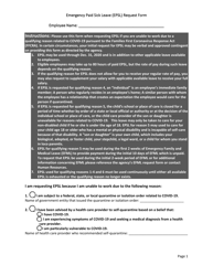 Document preview: Emergency Paid Sick Leave (Epsl) Request Form - Mississippi