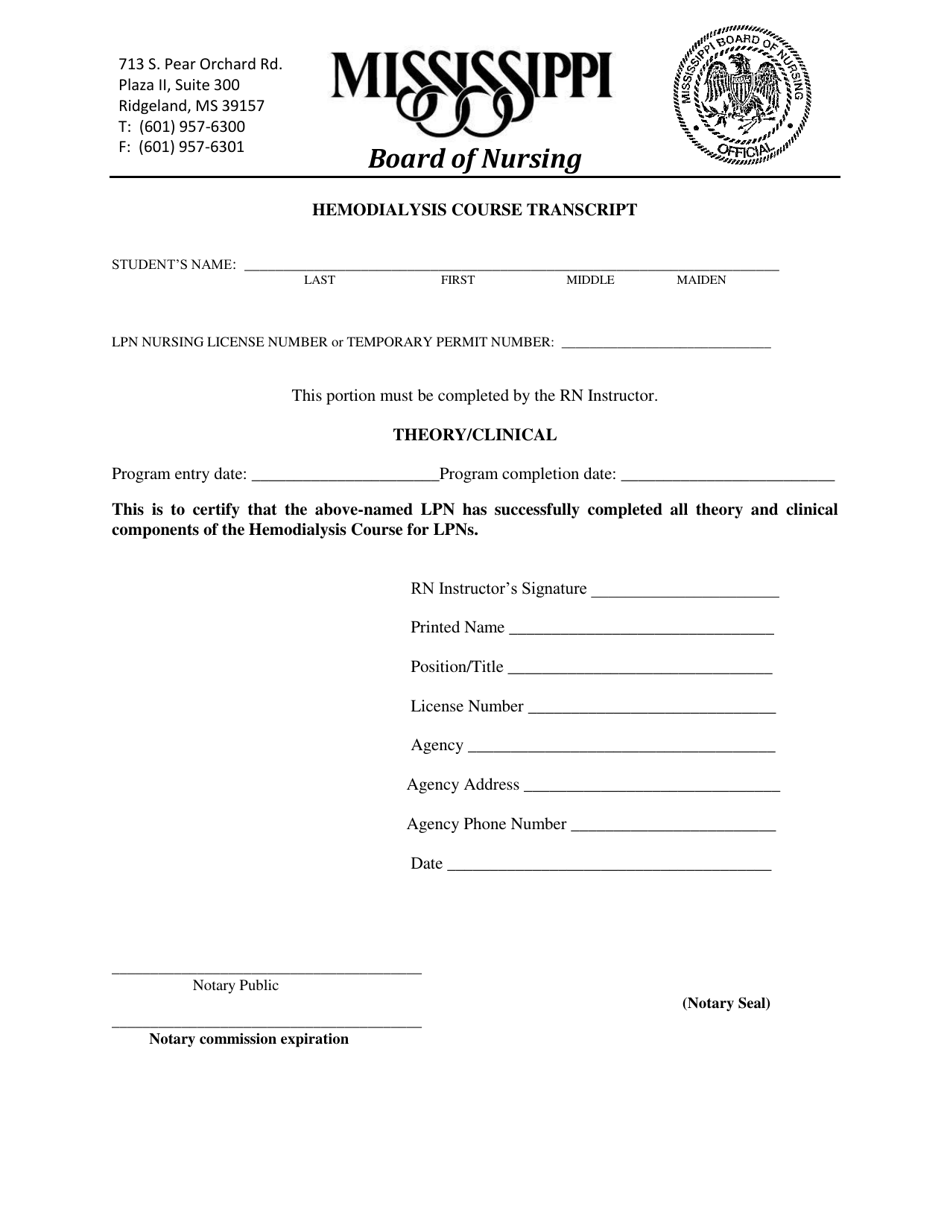 mississippi-hemodialysis-course-transcript-download-printable-pdf-templateroller