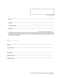 Form 0009 Articles of Incorporation Benefit Corporation - South Carolina, Page 3