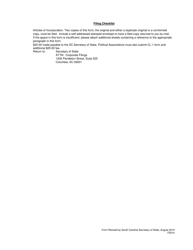 Form 0014 Articles of Incorporation for Nonprofit Corporation - Domestic - South Carolina, Page 5