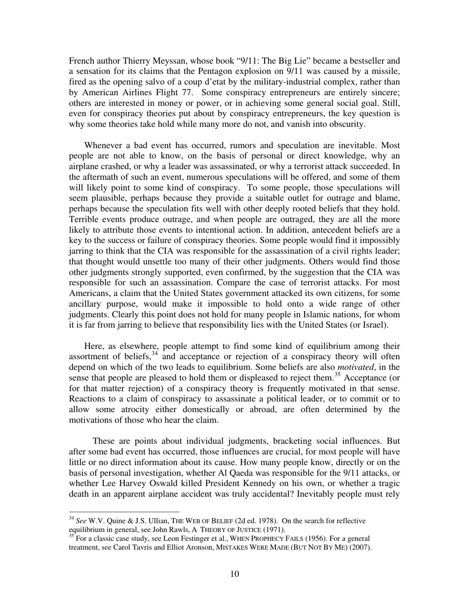 Conspiracy Theories - Cass R. Sunstein, Adrian Vermeule, Page 10